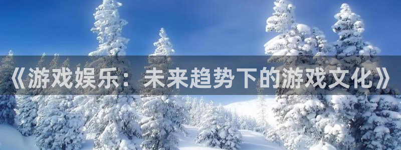 辉达娱乐app：《游戏娱乐：未来趋势下的游戏文化》